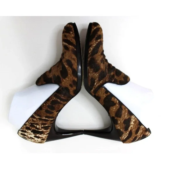 Stuart Weitzman Women's Size 10 Heels Leopard Calf Hair Leather - Picture 5 of 12